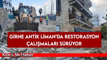 Girne Antik Liman’da restorasyon çalışmaları sürüyor