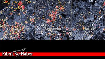 NASA’dan 3 bölgedeki deprem hasarını gösteren harita