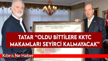 Cumhurbaşkanı Tatar, Vakıflar İdaresi Genel Müdürü Benter’i kabul etti