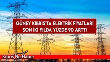 Güney Kıbrıs’ta elektrik fiyatları son iki yılda yüzde 90 arttı
