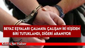 Faal olmayan bir oteldeki beyaz eşyaları çalmaya çalışan iki kişiden biri tutuklandı, diğeri aranıyor