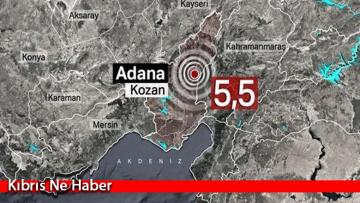 Adana 5,5 büyüklüğünde deprem