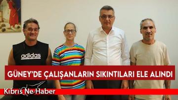 Erhürman, Güney Kıbrıs’ta Çalışanlar Derneği yetkilileriyle görüştü