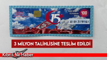 3 Milyon Talihlisine Teslim Edildi