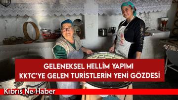 Geleneksel hellim yapımı KKTC’ye gelen turistlerin yeni gözdesi oldu