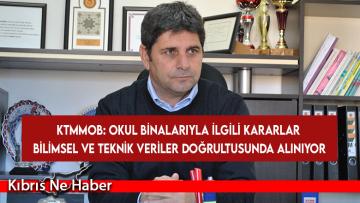 KTMMOB: Okul binalarıyla ilgili kararlar bilimsel ve teknik veriler doğrultusunda alınıyor