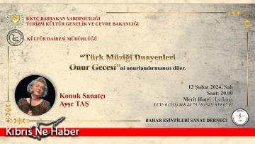 “Türk Müziği Duayenleri Onur Gecesi” Düzenleniyor