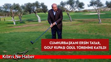 Cumhurbaşkanı Ersin Tatar, golf kupası ödül törenine katıldı