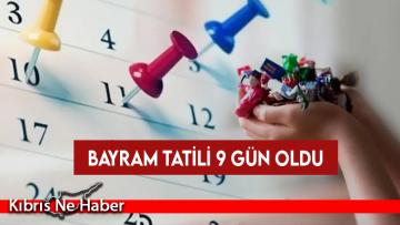 Kamuda bayram tatili 9 gün