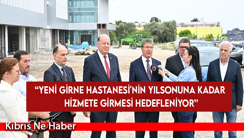 Başbakan Üstel yapımı süren yeni Girne Hastanesi’ndeki çalışmaları yerinde inceledi