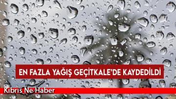En fazla yağış Geçitkale’de kaydedildi