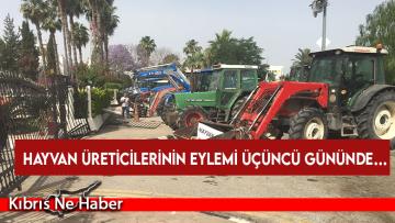 Hayvan üreticilerinin eylemi üçüncü gününde…