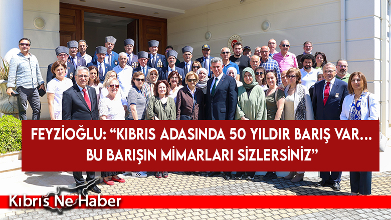 50’nci Yıl Kıbrıs Programı kapsamında KKTC’ye gelen gazi heyeti Büyükelçi Feyzioğlu’nu ziyaret etti