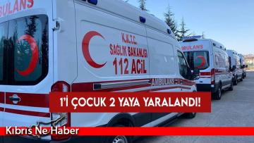 Lefkoşa’da kaza: 1’i çocuk 2 yaya yaralandı!