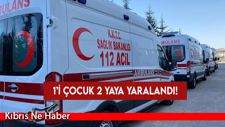 Lefkoşa’da kaza: 1’i çocuk 2 yaya yaralandı!