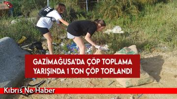 Gazimağusa’da çöp toplama yarışında 1 ton çöp toplandı