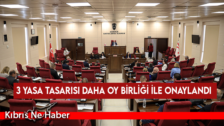 3 yasa tasarısı daha oy birliği ile onaylandı