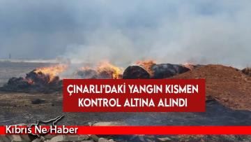 Çınarlı’daki yangın kısmen kontrol altına alındı