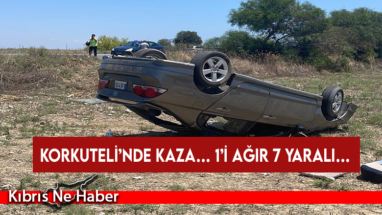 Yoldan çıkan araç takla attı, 1’i ağır 7 kişi yaralandı!