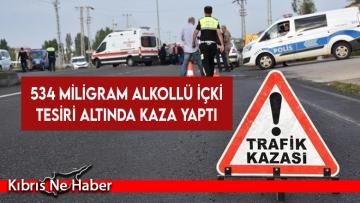Alkollü sürücü kazaya neden oldu, yaralanan yok