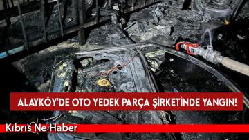Alayköy’de oto yedek parça şirketinde yangın!