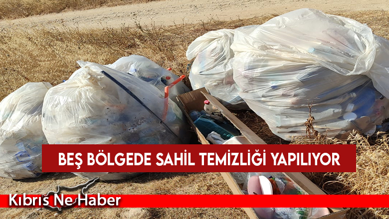 Beş bölgede sahil temizliği yapılıyor