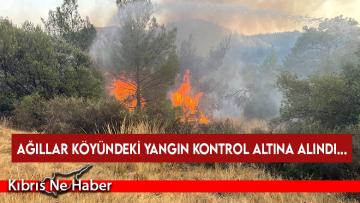 Ağıllar köyündeki yangın kontrol altına alındı…