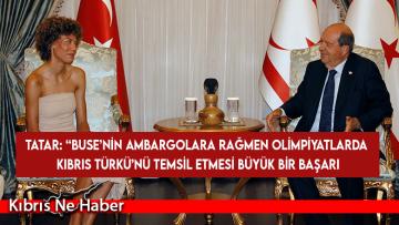 Cumhurbaşkanı Tatar, milli sporcu Buse Savaşkan’ı kabul etti