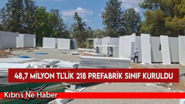 Çavuşoğlu: 294 sınıf ve oda boşaltıldı, 218 prefabrik sınıf kuruldu