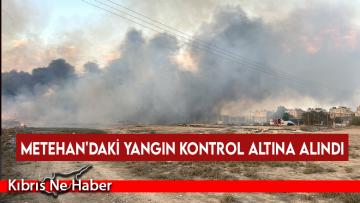 Lefkoşa Metehan’da dere yatağında yangın kontrol altına alındı