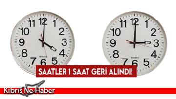 Yaz saati uygulaması sona erdi