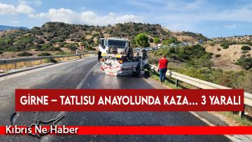 Girne – Tatlısu anayolunda kaza… 3 yaralı