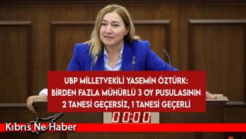 UBP Milletvekili Yasemin Öztürk: Meclis Başkanı kavgası verecek bir zaman değil…
