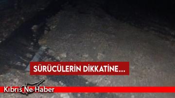 Tatlısu-Geçitkale Anayolu’nda toprak kayması…