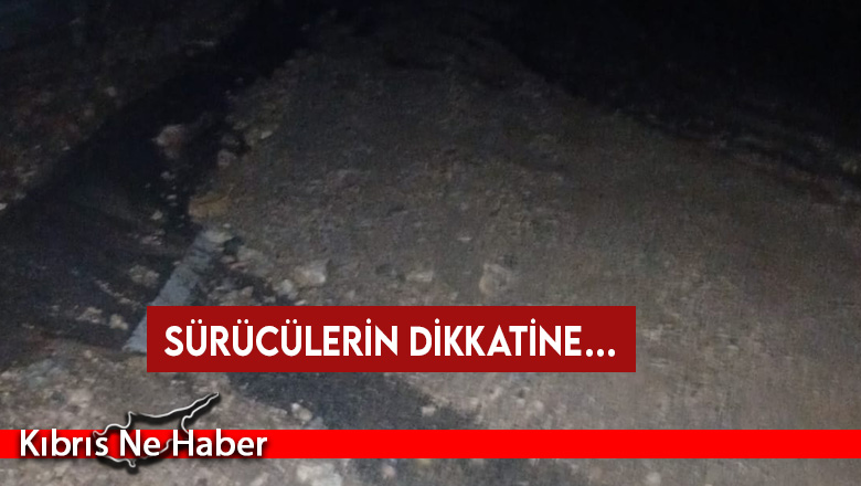 Tatlısu-Geçitkale Anayolu’nda toprak kayması…