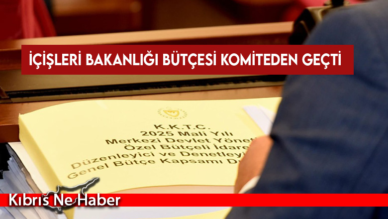 İçişleri Bakanlığı bütçesi komiteden geçti