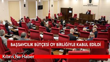 Başsavcılık bütçesi oy birliğiyle kabul edildi
