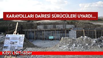 Girne yolunda köprülü kavşak projesi için patlatma yapılacak
