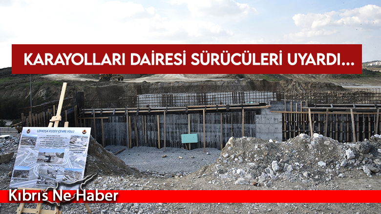 Girne yolunda köprülü kavşak projesi için patlatma yapılacak
