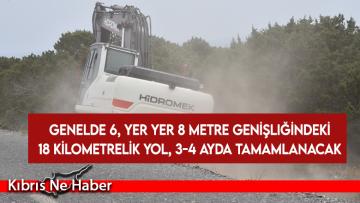 Dipkarpaz-Manastır yolunu yenileme çalışmalarına başlandı