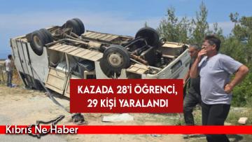 Polisten açıklama: Yenierenköy’de gerçekleşen kazada 28’i öğrenci, 29 kişi yaralandı