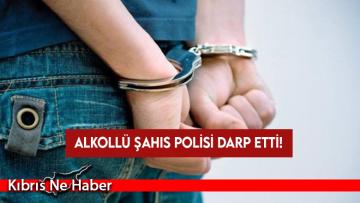 Alkollü şahıs Lefkoşa Polis Müdürlüğü binası içerisinde polisi darp etti!