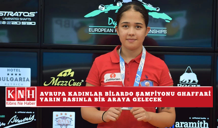 Avrupa Kadınlar Bilardo Şampiyonu Ghaffari yarın basınla bir araya gelecek