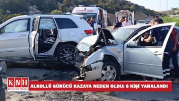 Girne-Tatlısu yolunda alkollü sürücü kazaya neden oldu: 6 kişi yaralandı