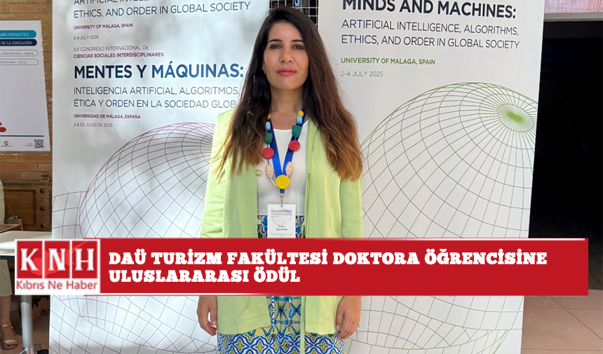 DAÜ Turizm Fakültesi doktora öğrencisine uluslararası ödül