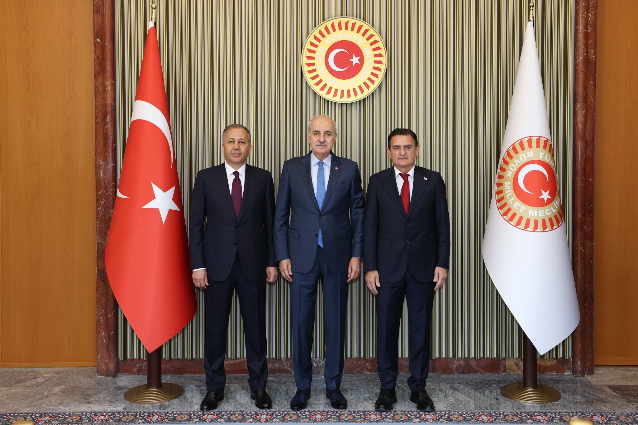TBMM Başkanı Kurtulmuş, TC İçişleri Bakanı Yerlikaya ile İçişleri Bakanı Oğuz’u kabul etti