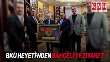 Bahçeşehir Kıbrıs Üniversitesi heyeti, Bahçeli’yi ziyaret etti