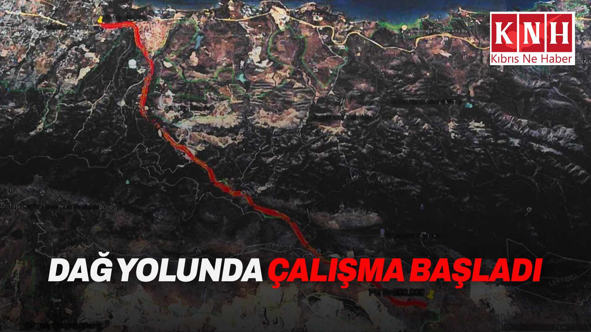 Dağ yolunda yol yapım çalışmaları başladı