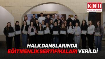 Halk danslarında eğitmenlik sertifikaları verildi