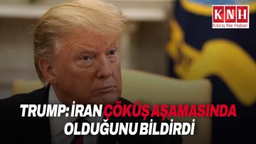 Trump: İran az önce bize “çöküş aşamasında” olduğunu bildirdi
